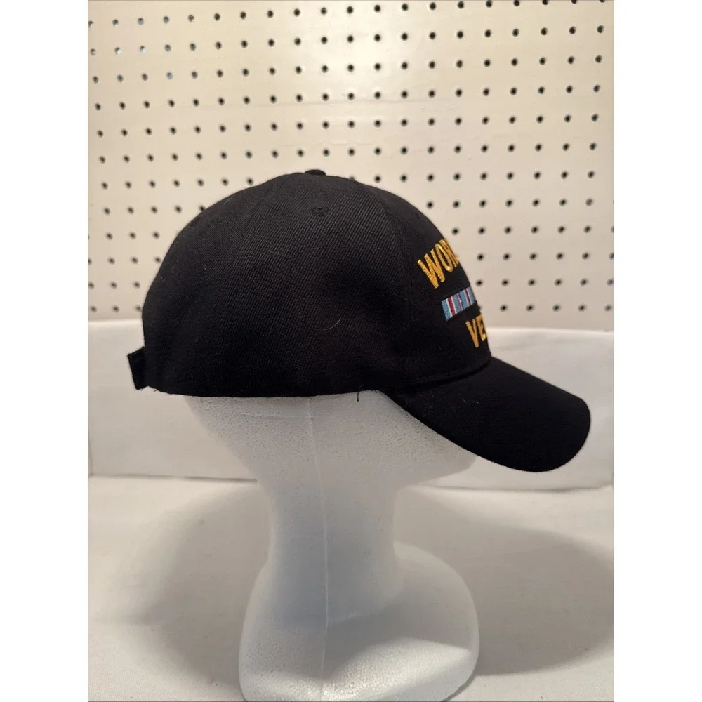 World War II Veteran Baseball Cap Hat One-Size Adjustable Embroidered Black